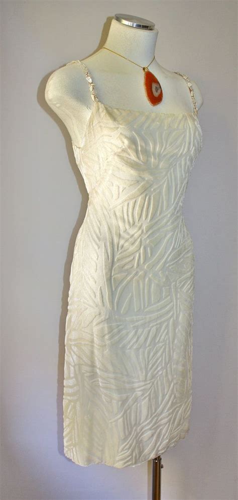 cream vintage versace couture dress